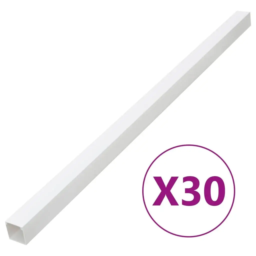 PVC Cable Trunking 2.4x1.6 cm - 30m Length for Neat Cable Management