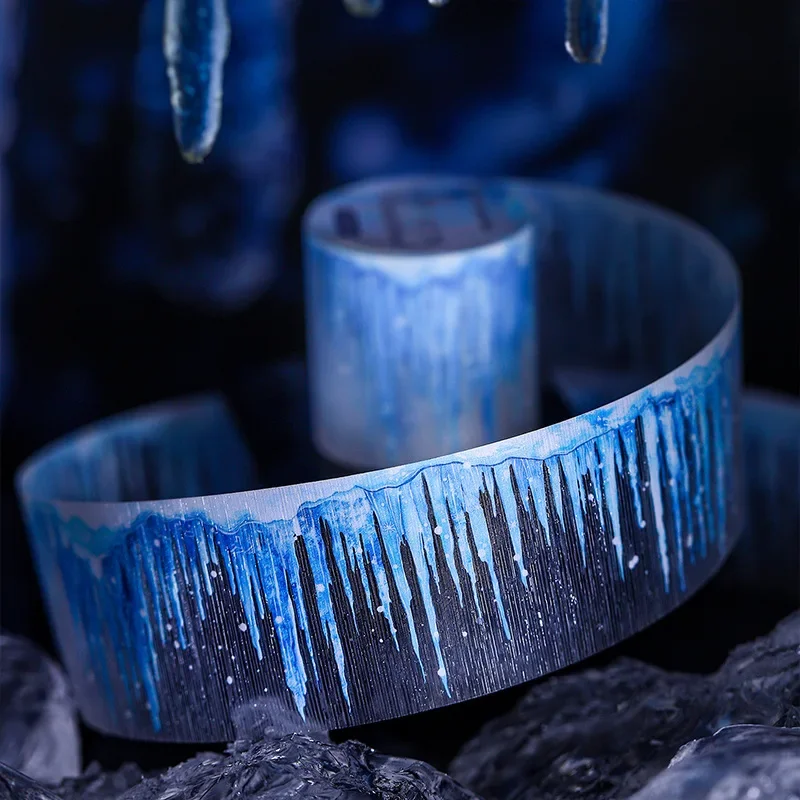 1Roll 2M PET Tape Winter Landscaping Frozen Wonderland Glitter Craft Tapes Adhesives Background Writing Scrapbook Cut 40mm*2m