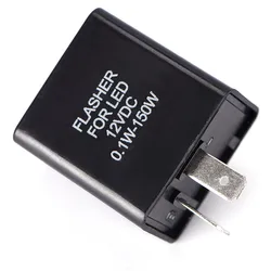 Car Motorcycle LED Flasher Relay 2 Pin 12V Universal Electronic Adjustable Freauency LED Turn Signal Light Blinker Flasher Relay