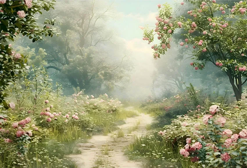 خلفية تصوير Mehofond ، مسار أخضر ، أزهار الغابات ، عيد ميلاد الكبار ، فن الأمومة ، ديكور بورتريه ، خلفية ، صورة أنيمي ، الصيف
