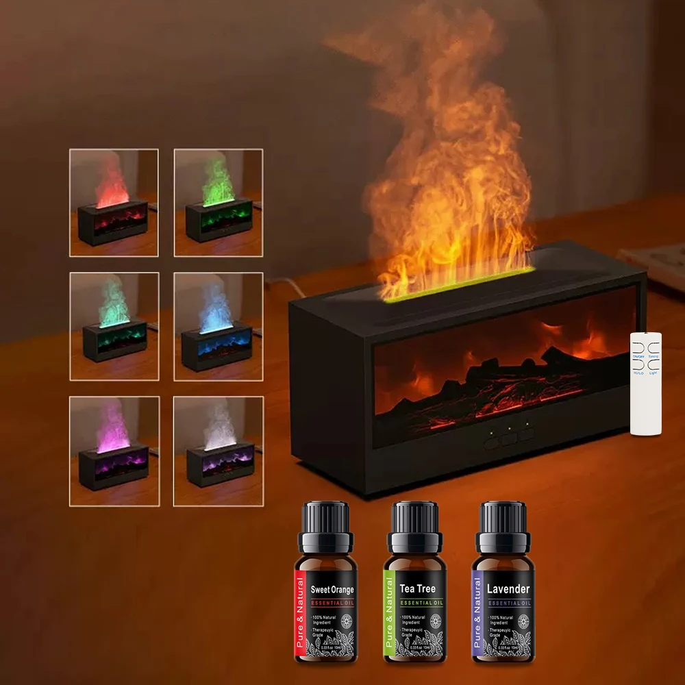 

Air Humidifier & Essential Oil Diffuser – Flame Aroma Tech + Night Light for Sinus Relief, Dry Skin & Relaxation