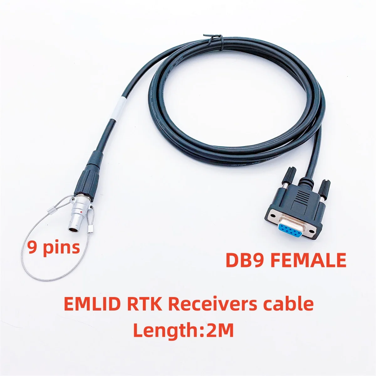 RS232 cable Applicable to EMLID GNSS RTK Compatible with Reach RS3 / RS2/RS2+ / RS/RS+ Reach cable 2m with DB9