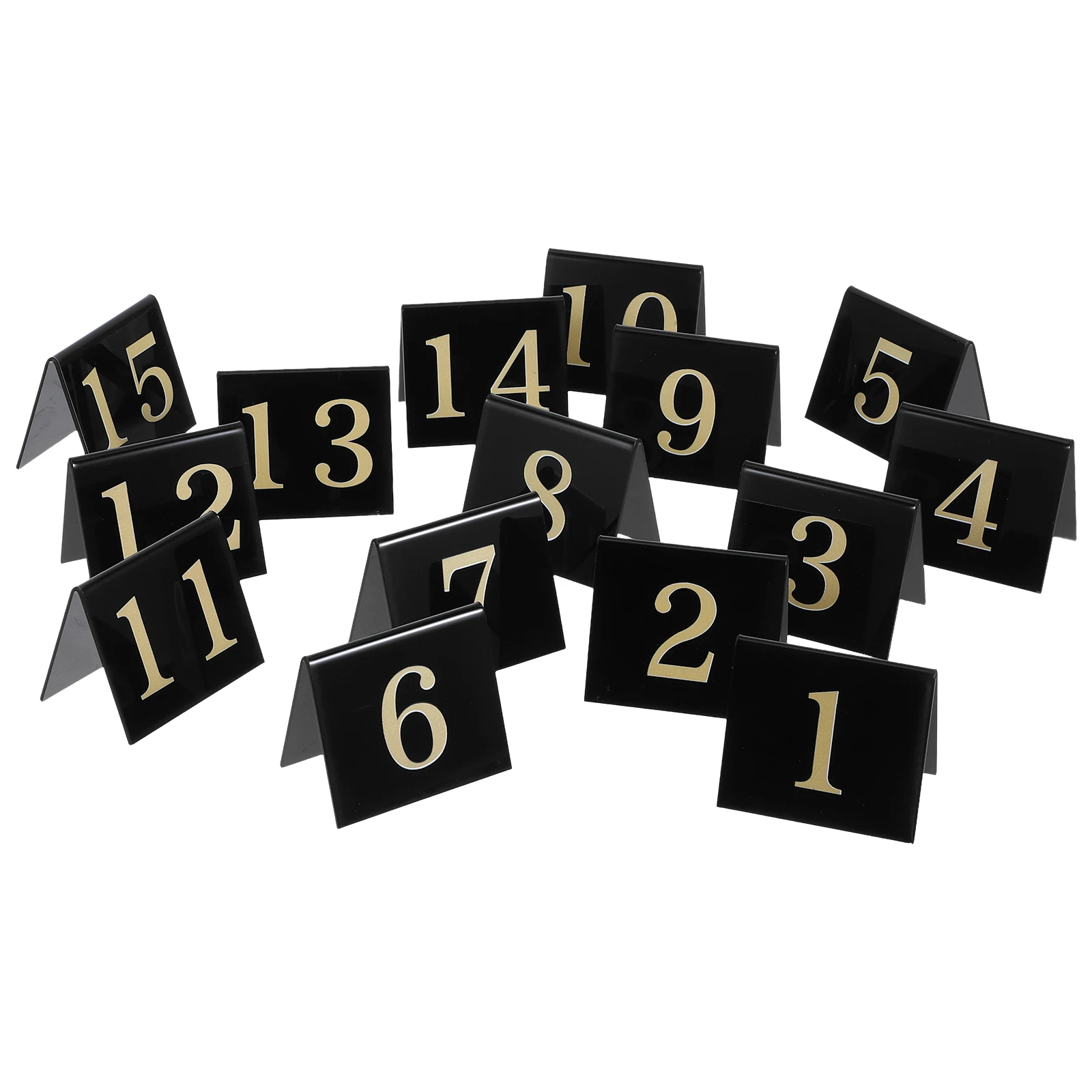 

15pcs V Shape Double Sided Acrylic Table Number Signs Crime Scene Props Detective Party Decorations Evidence Markers Set