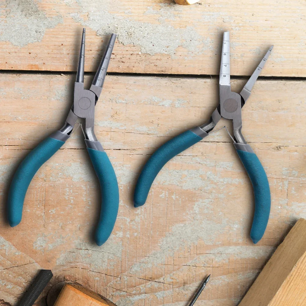 

With Scale Winding Pliers Parts Round Square Mouth For Jewelry Making Needle Rolling 165mm Anti Slip Handle Atr