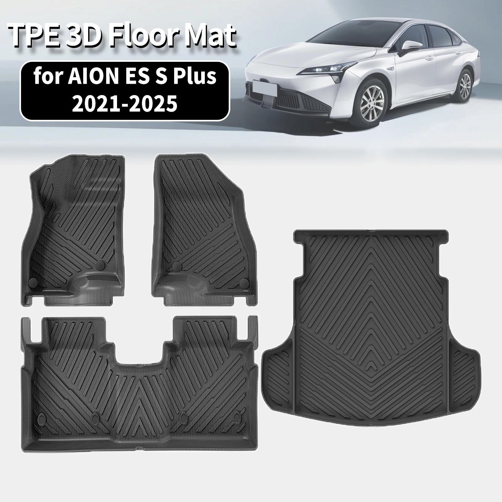 

for AION ES S Plus 2021 2022 2023 2024 2025 Eco-Friendly TPE Floor Mat & Trunk Pad Non-Slip Dustproof Car Interior Accessories