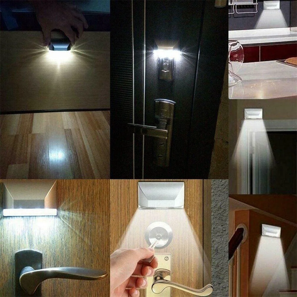 LED Intelligent Keyhole Light Lamp Door Lock Sensor Lamp Battery Operated Auto Motion Detector for Kitchen Hallway Stairway