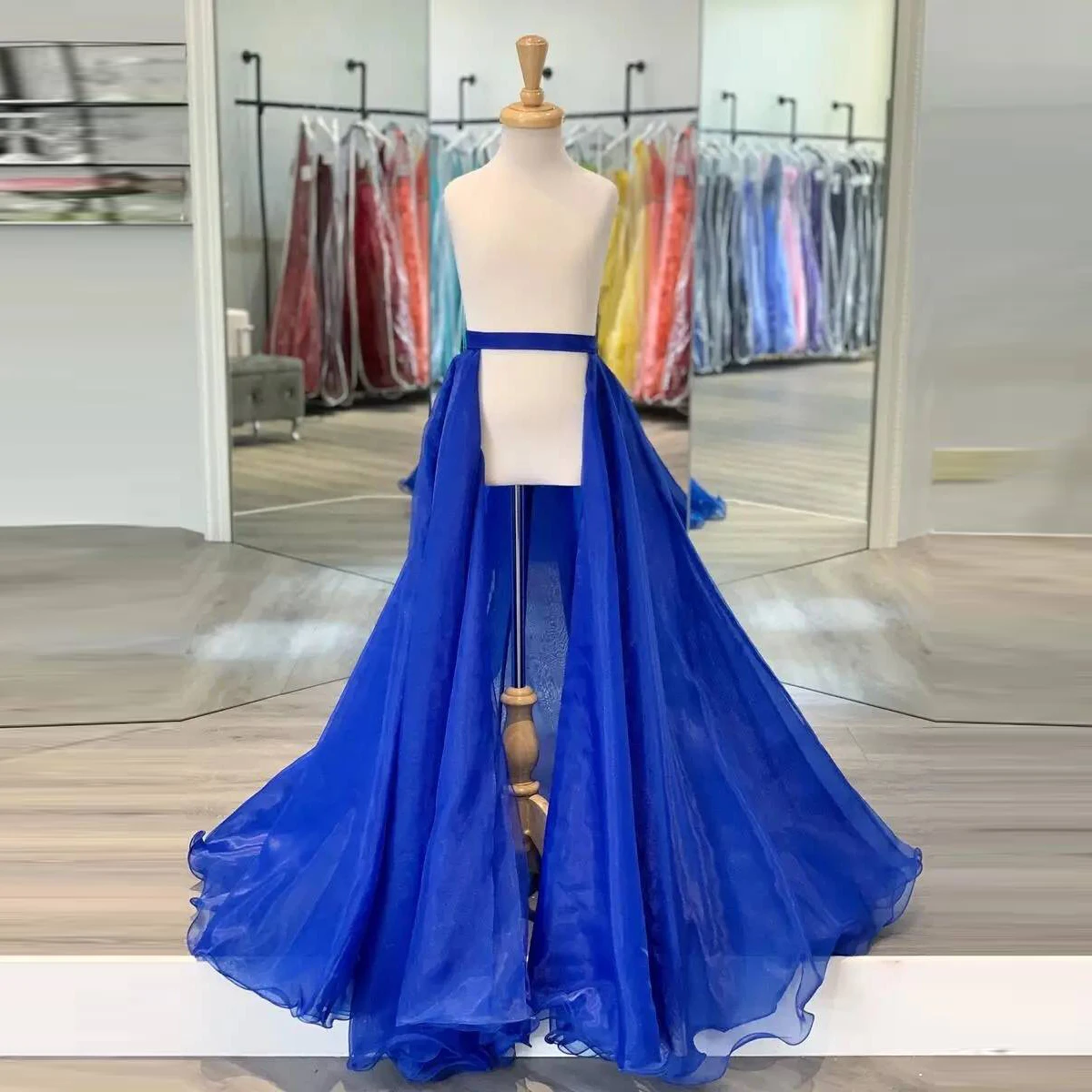 

Fashion Soft Mesh Women Skirts Puffy Royal Blue Prom Skirt Tulle Tutu Party Maxi Skirts