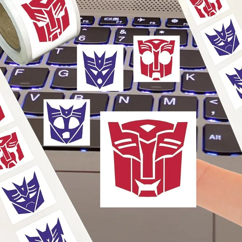 500pcs Hasbro Transformers Anime Sticker Diy Stickers Seal Label Decorative Cartoon Kids Party Candy Stickers Rolls Stickers Toy