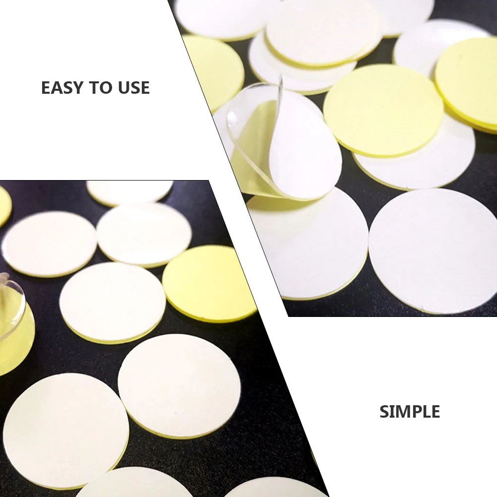

100 Pcs Transparent Double Sided Stickers Adhesive Tape Round Pads No Trace Waterproof Fixing Solution Plastic Metal Glass