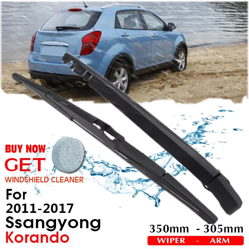 

Car Wiper Blade Rear Back Window Windscreen Windshield Wipers For Ssangyong Korando 350mm 2011 - 2017 Auto Accessories