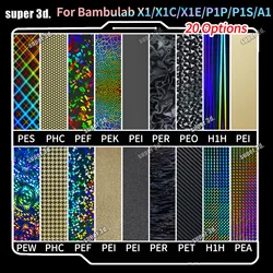 Bambulab Build Plate 257x257 Spring Steel Sheet Pei Peo Pey Sheet A1 X1C P1S Bambu lab Heat Bed 3D Printer Bamboo Lab H1H Plate