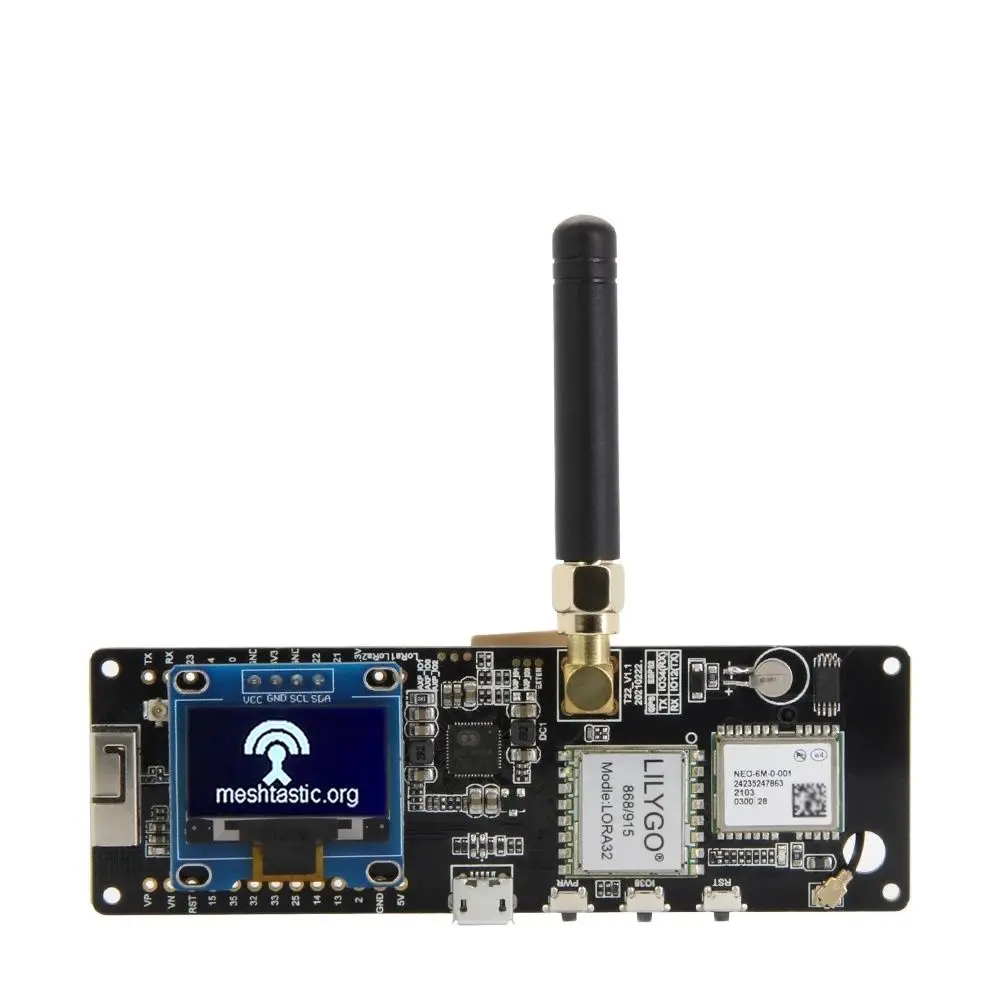 Meshtastic T-Beam V1.2 ESP32 LoRa Development Board 433MHz 868MHz 915MHz 923MHz WiFi BLE GPS OLED Display AXP2101