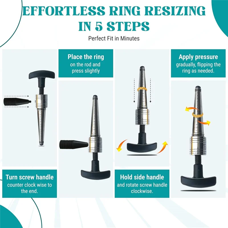 MOPHE-Manual Ring Stretcher & Adjuster For Metal Bands (Sizes 2- 14), Enlarger And Expander For Rings,For Rings And Bands