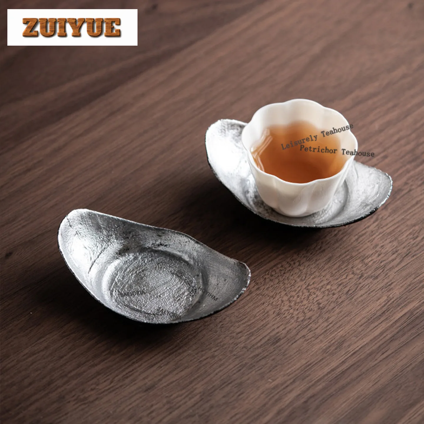 Lacquer-coated Ingot-shaped Coasters Boutique Hot Pad For Coffee Cups Saucer Heat Insulation Placemats Cup Holder Tableware