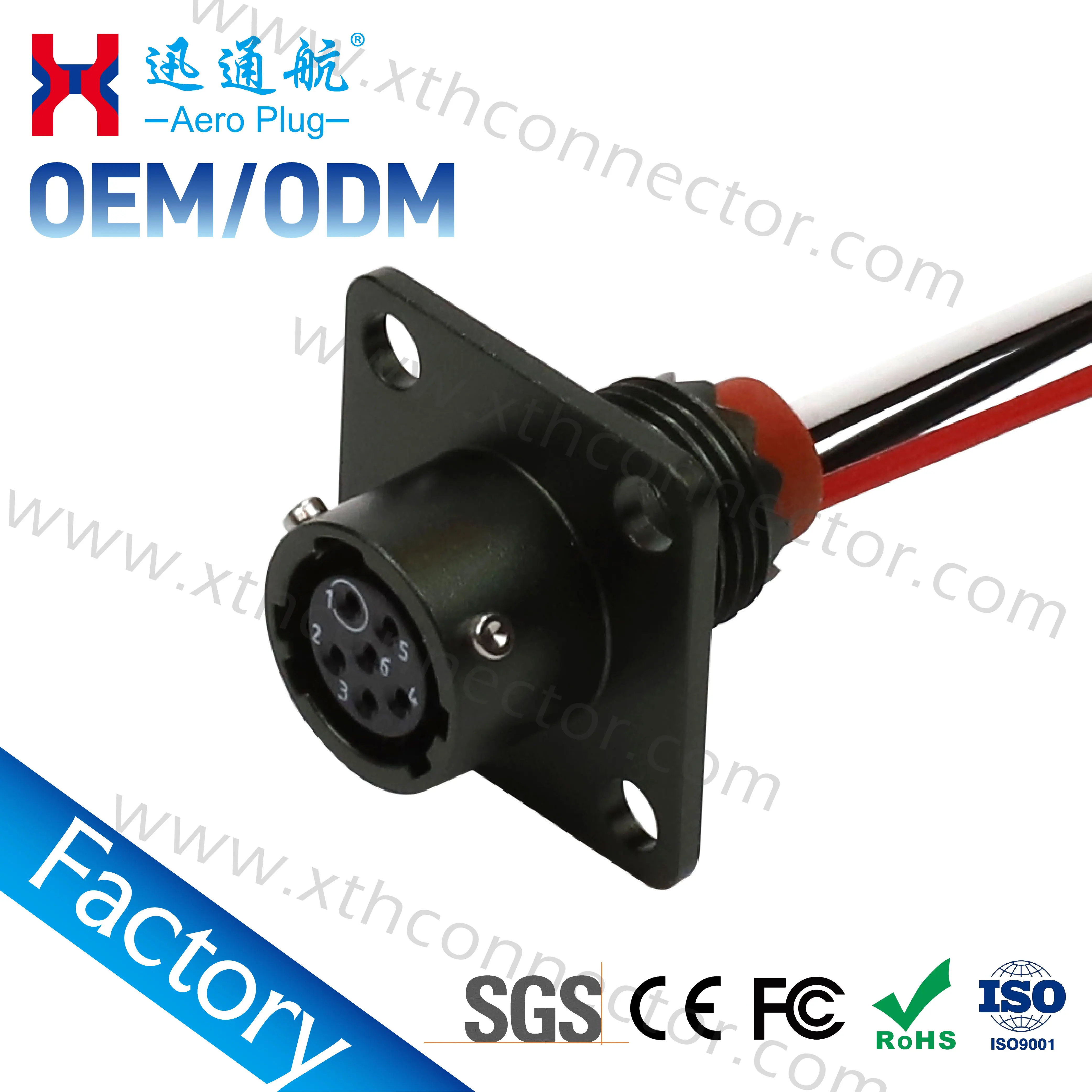 MIL-DTL-38999 Series II 6 Pin Female Receptacle Nickel Plated/Anodized Military JY27472