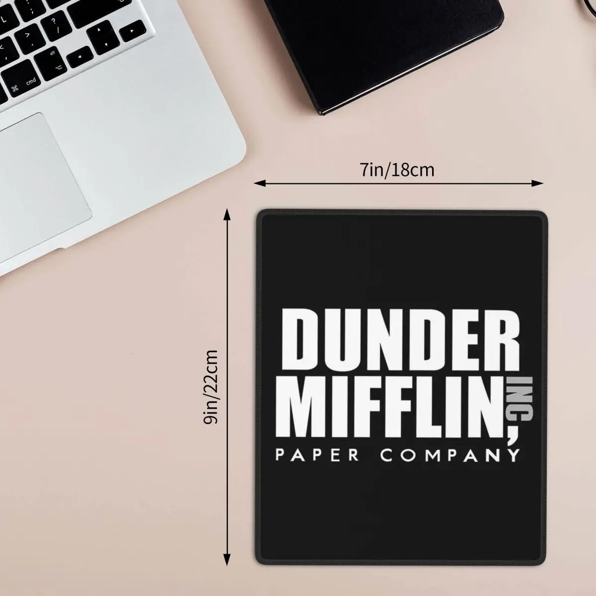 Dunder Mifflin Logo 7x9 in 22x18 cm Mouse Pad Computer Keyboard Mouse Mat Gamer PC Laptop Desk Mat Office Accessories Table Mats