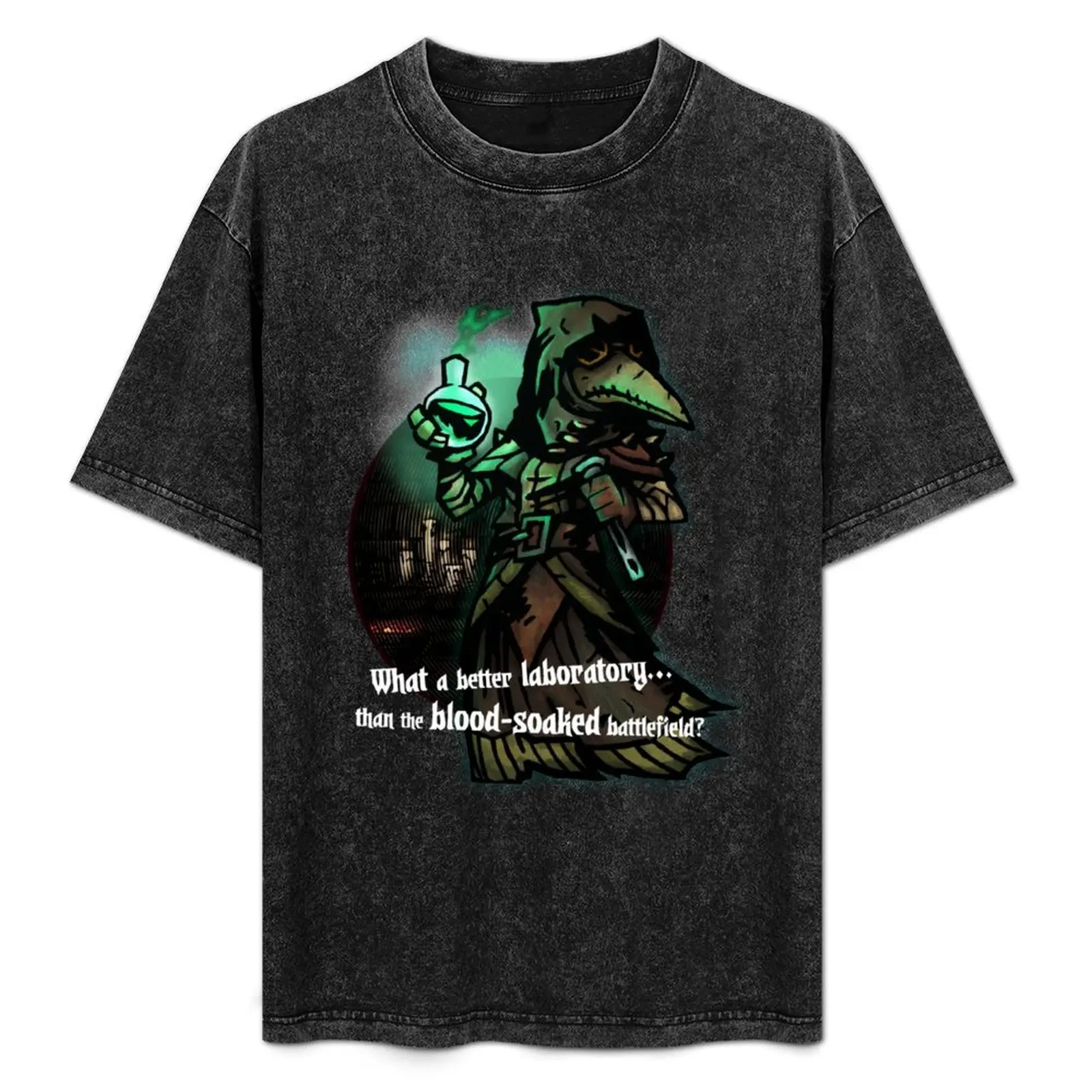 

Darkest Dungeon Plague Doctor T-Shirt Big Size Short Sleeve Tee for Men