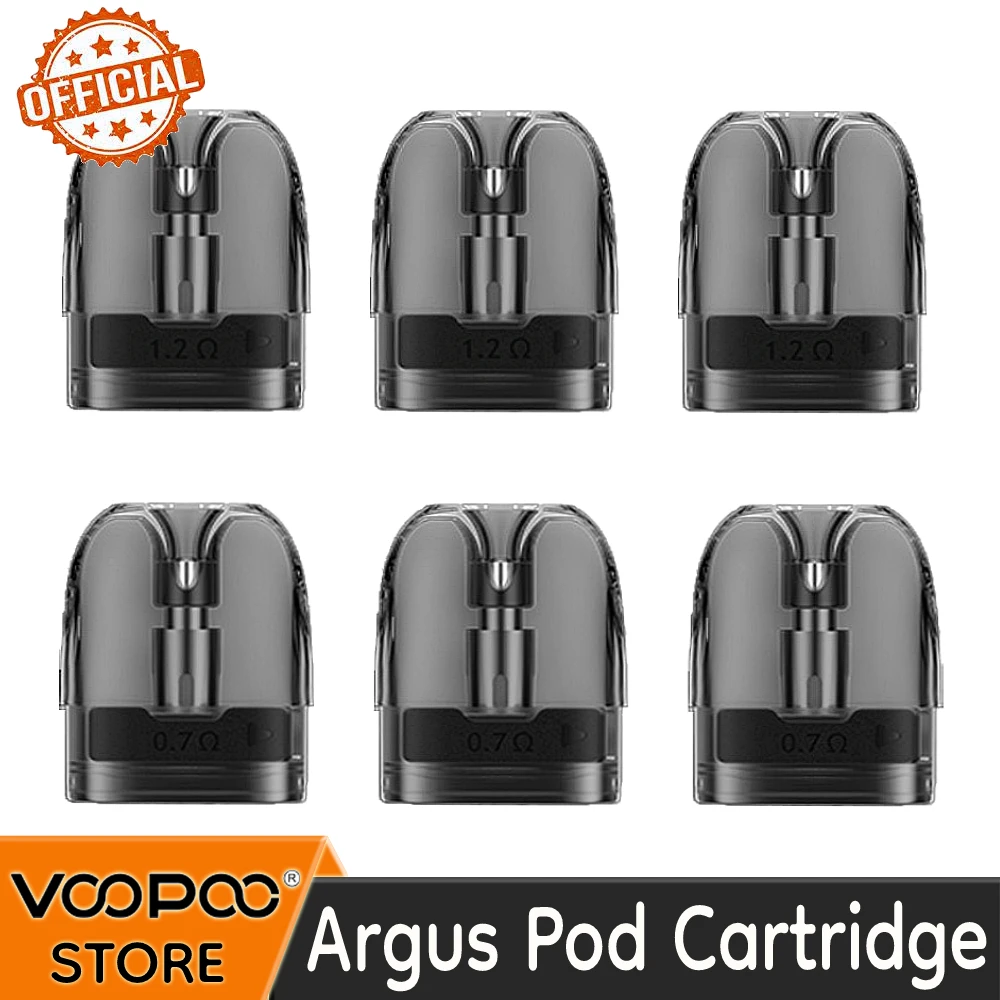 VOOPOO Argus Pod Cartridge 2ml 4-hole Air Inlet Side-filling Magnetic Connection Draw-activated 0.7 ohm 1.2 ohm for MTL Vapers