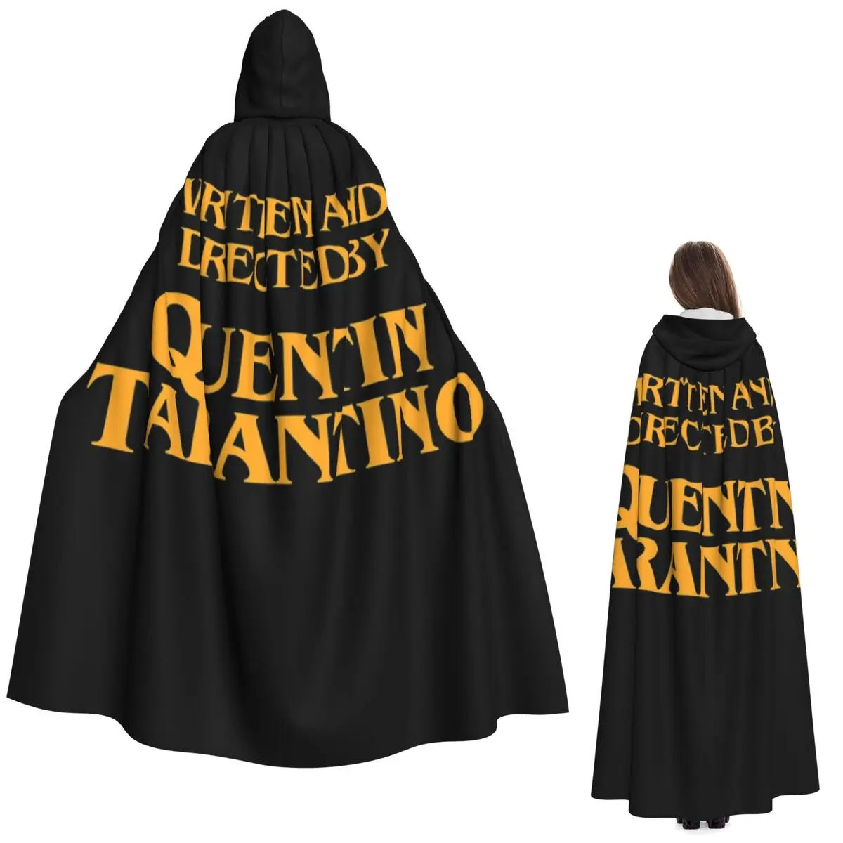クエンティン・タランティーノ-ロングフード付きマント-魔女-中世コスチューム-コスプレケープ-ハロウィンパーティー-大人用-ユニセックス
