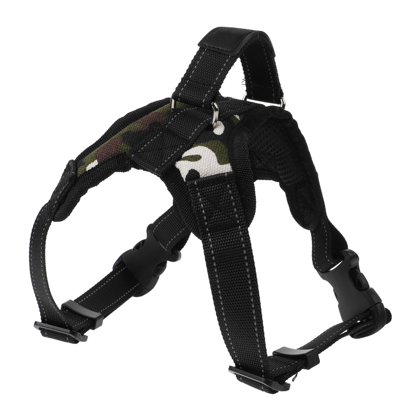 

Dog Harness Saddle Style Camouflage Oxford Cloth Size S Comfortable Quick Release Plastic Buckle Large Medium Puppy Harness