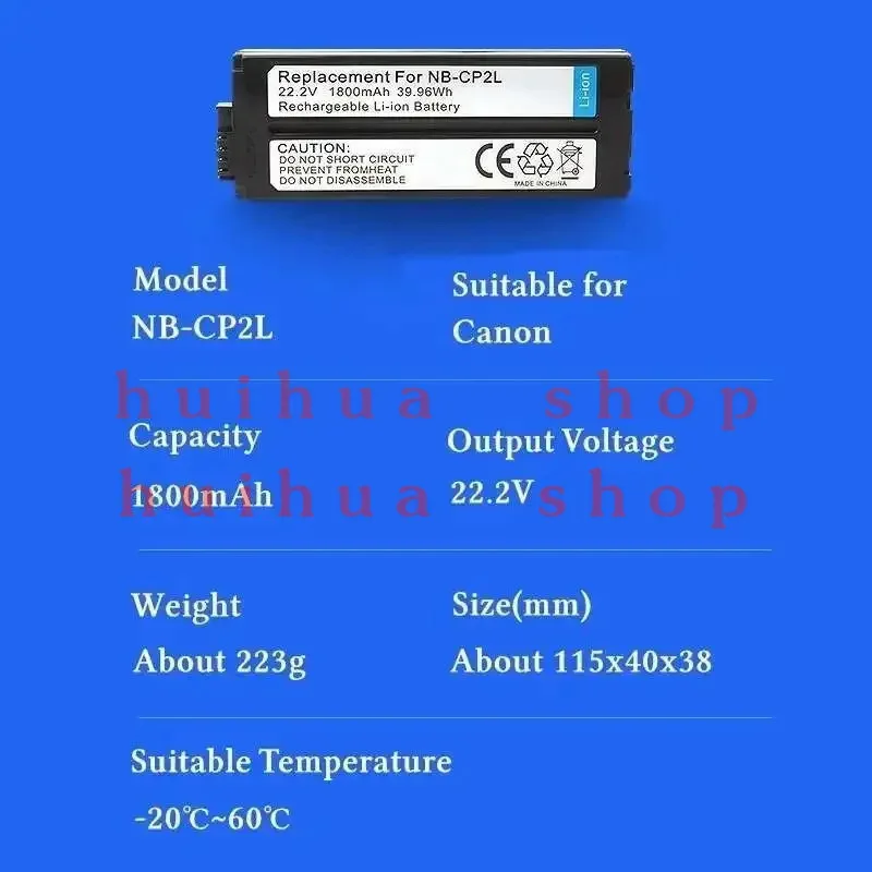 Original NB-CP2L NB-CP2LH battery + charger for Canon SELPHY CP1500 CP1300 CP1200 CP910 CP900 CP800 CP790 CP780 CG-CP200 JM view 4