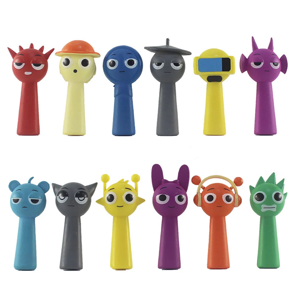 Hot Game 12pcs/set 7cm Sprunki Kawaii Mini Figures Model Doll Toys Sprunki Incredibox Action Cartoon Birthday Christmas Gift