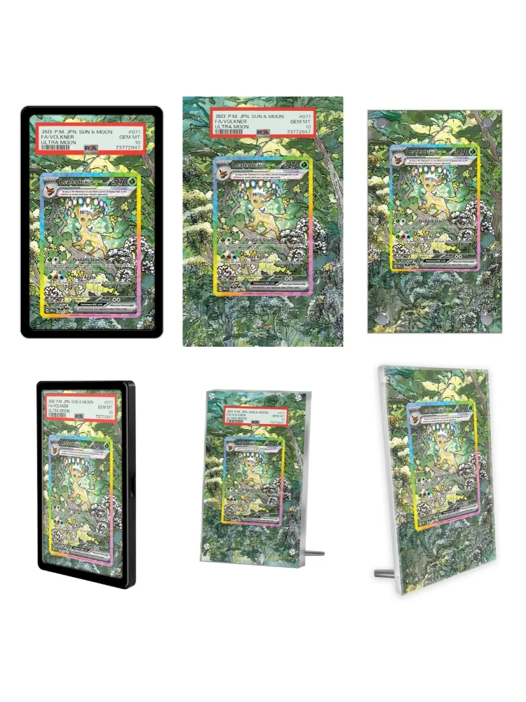 Карты с покемонами, дисплей PTCG Leafeon ex, коллекция аниме, игровая коллекция, расширяющиеся художественные подарки, акриловый защитный чехол, брелок, игрушки
