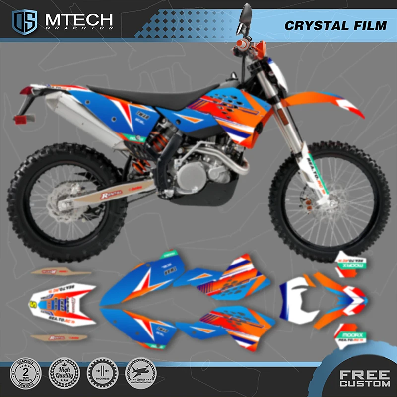 

DSMTECH Motorcycle Graphics Background Decals Stickers Kits For KTM SX SXF 2007-2010 EXC EXCF 125 250 300 450 2008-2011 009