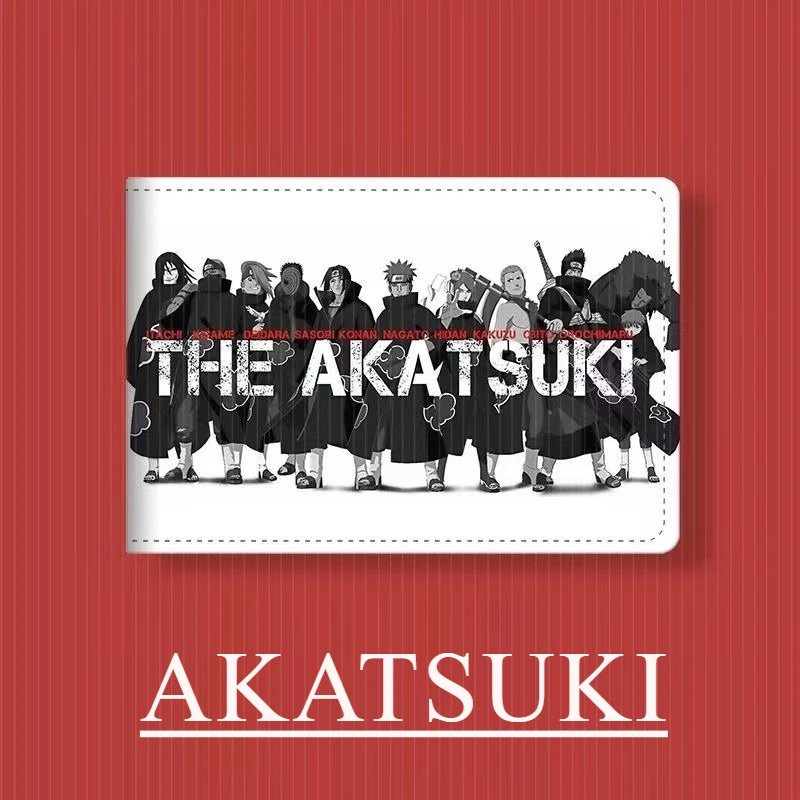 

Наруто Акацуки из искусственной кожи, держатель для удостоверений личности, аниме, мужская банковская коробка для кредитных карт, тонкий чехол для карт с несколькими слотами, кошелек, женский чехол для карт, подарок