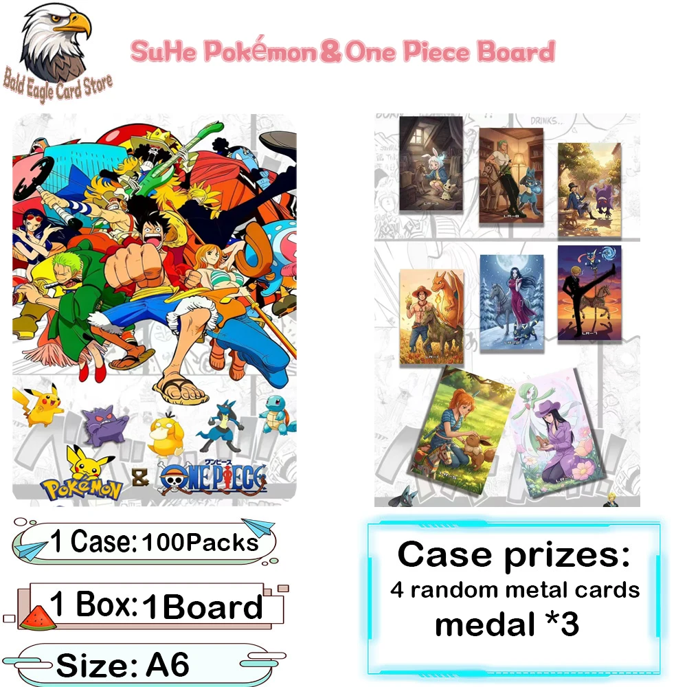 

2026 Latest Wholesale SuHe Culture One Piece&Pokémon A6 Acrylic Series Color Paper Limited Edition Toy Gift Set