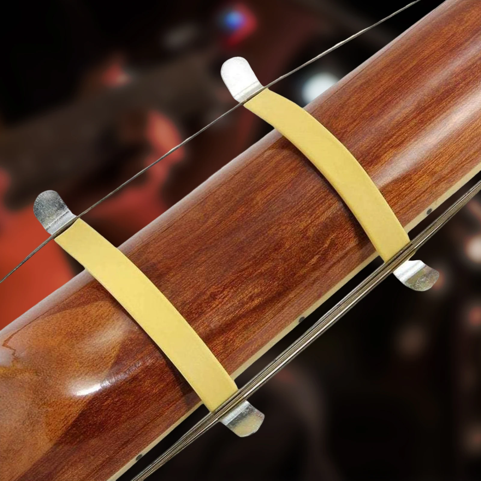 Stainless Steel Fretboard Protector with String Spreaders and Rubber Band for Fretboard Cleaning Filing Polishing