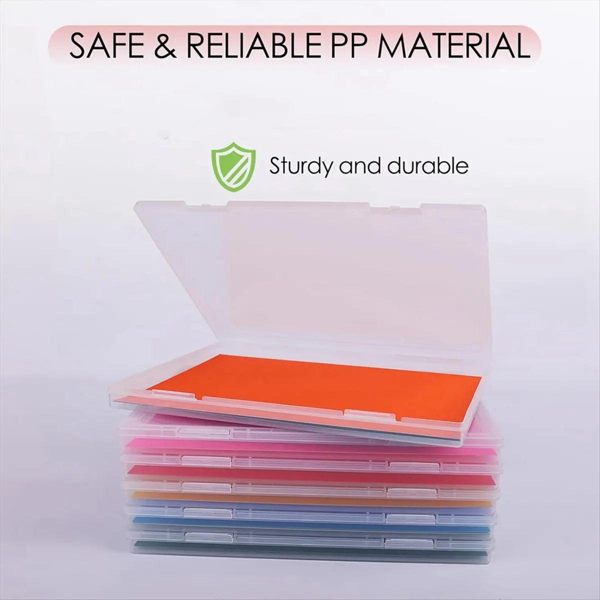 6 Pack Photo Storage Box, Fits 8In X 10In Photo, Scrapbook Paper Storage with Snap-Tight Latch, for