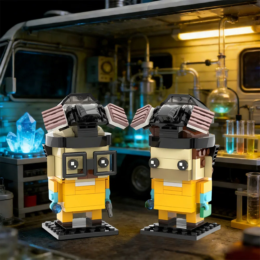 

Gobricks MOC Movie Breaking Bad Figure Bricks Model Walter White Doll Building Blocks Jesse Pinkman Assembly Toys Kids DIY Gifts