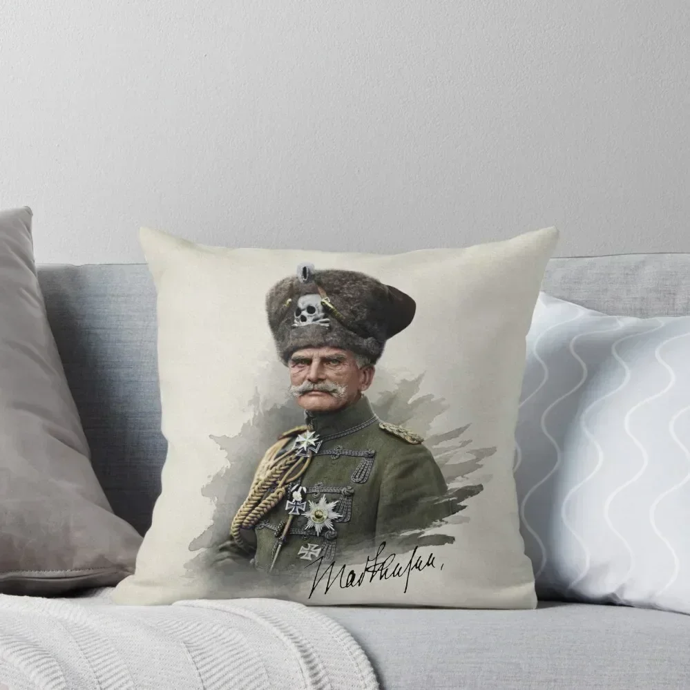 August von Mackensen Portrait Art Throw Pillow pillow cover christmas christmas ornaments 2025 Bed pillowcases pillow