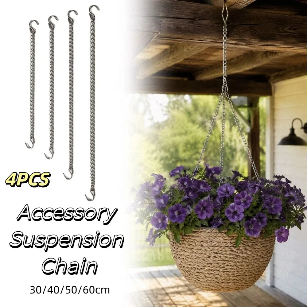 Metal Hanging Chain Strengthened Strong Bearing Capacity Hanging Chain Set S-Hook Hooks Hanging Chain with Hooks Birdcage