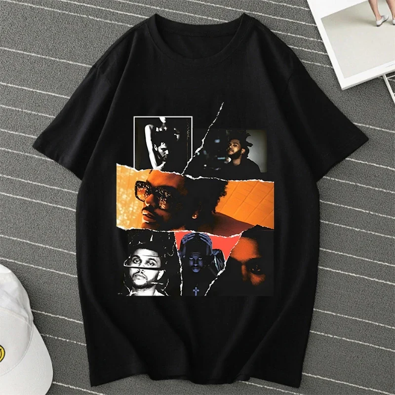 The Weeknd Tshirt Men's T-shirts Harajuku Fashion Women Singer Print Tops Tees Summer Female T Shirt Short Sleeve Streetwear