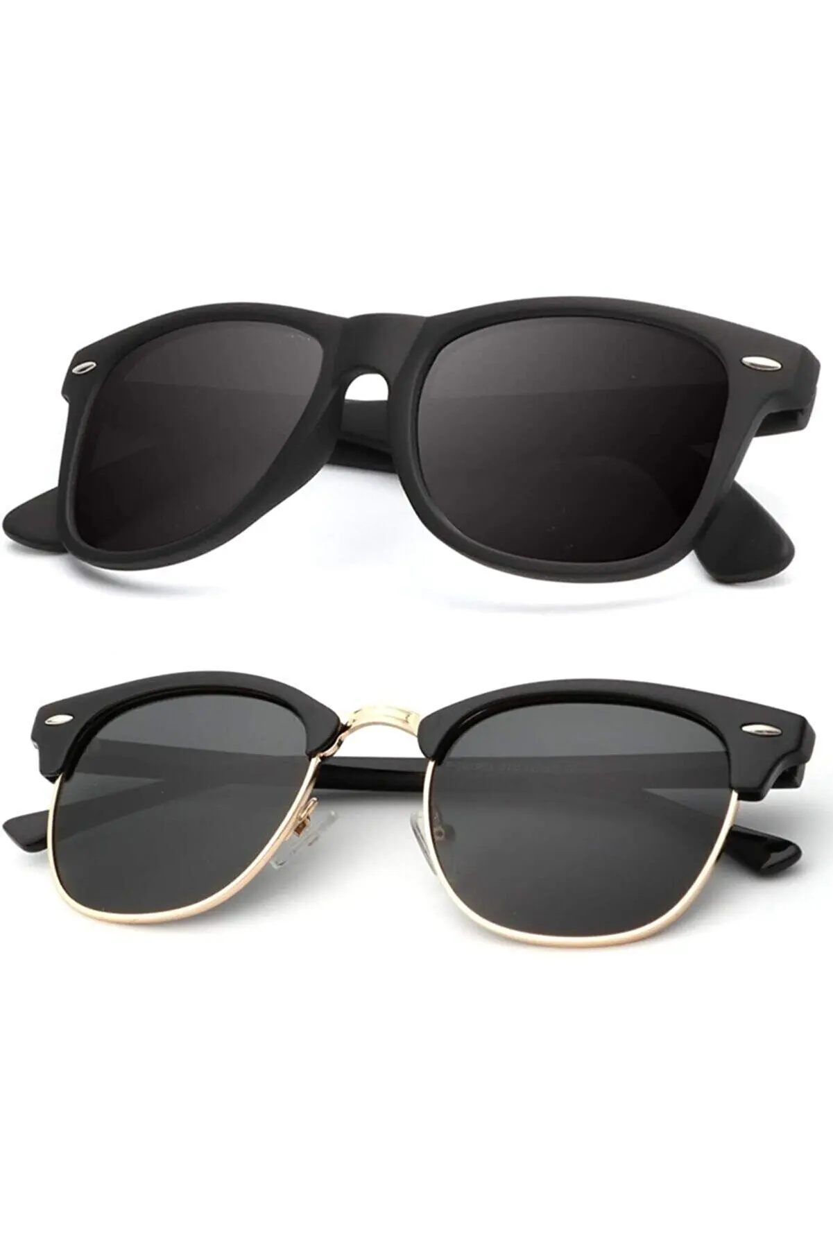 مجموعة من 2 نظارة شمسية أنيقة مفيدة نظارة بعدسات مستقطبة مع حماية من الأشعة فوق البنفسجية