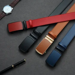 Men Belts  Automatic Buckle Leather Waist Strap Male Waistband Mens High Quality Girdle Belts for Women Men Gifts