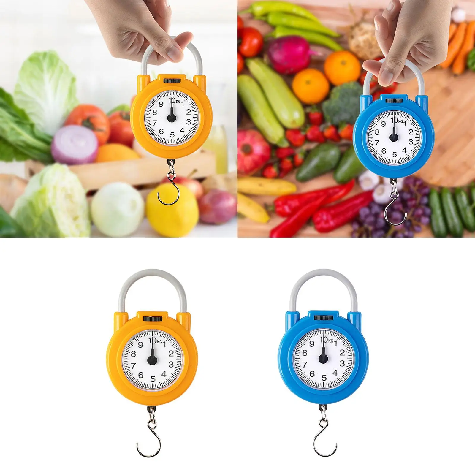 ميزان معلق 10 كجم مقياس وزن زنبركي خفيف الوزن ميزان خطاف زنبركي #3