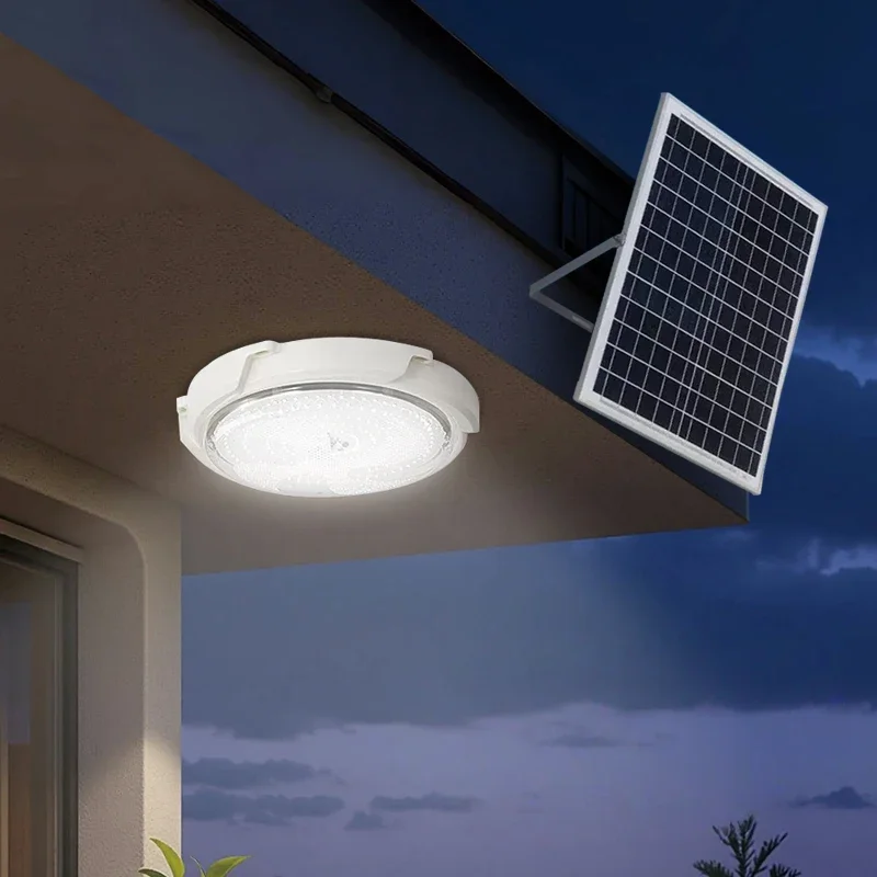 60/500W Ceiling Lamp Solar Energy Light with Remote Control Aisle Corridor Courtyard Lighting Outdoor Indoor Solar-Power Lamp