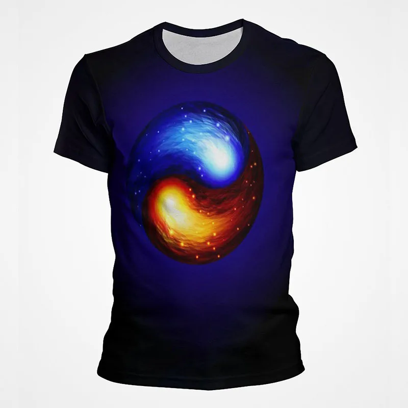 2022 Summer Women Men 3D Printed T-shirt Yin Yang Gossip Punk Style T shirt ChildrenCool  Tops Tee