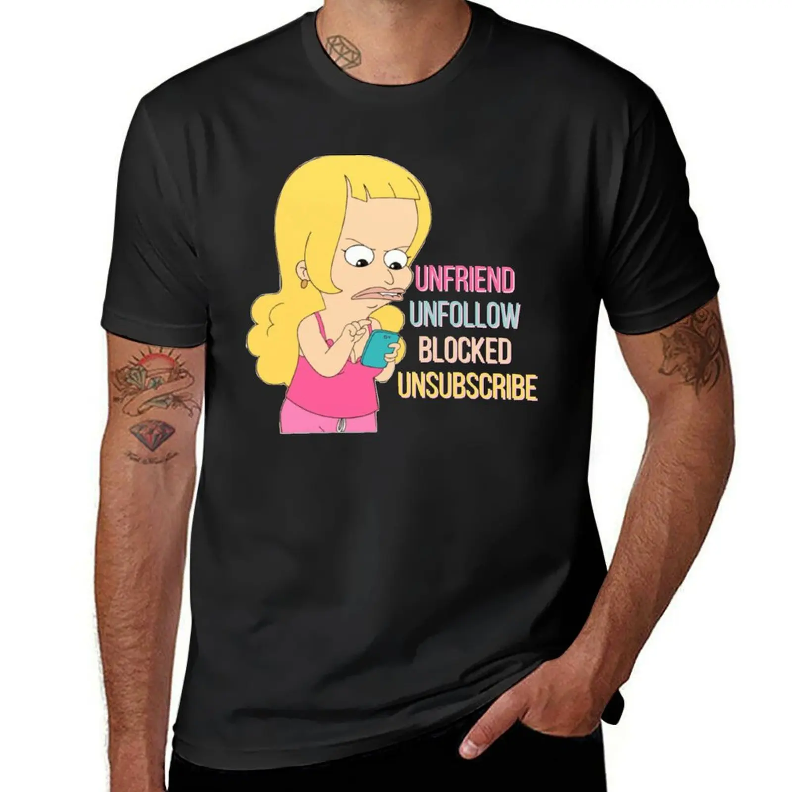 

unfriend unfollow blocked unsubscribe lola quote T-Shirt Aesthetic clothing aesthetic clothes customs black t shirts for men