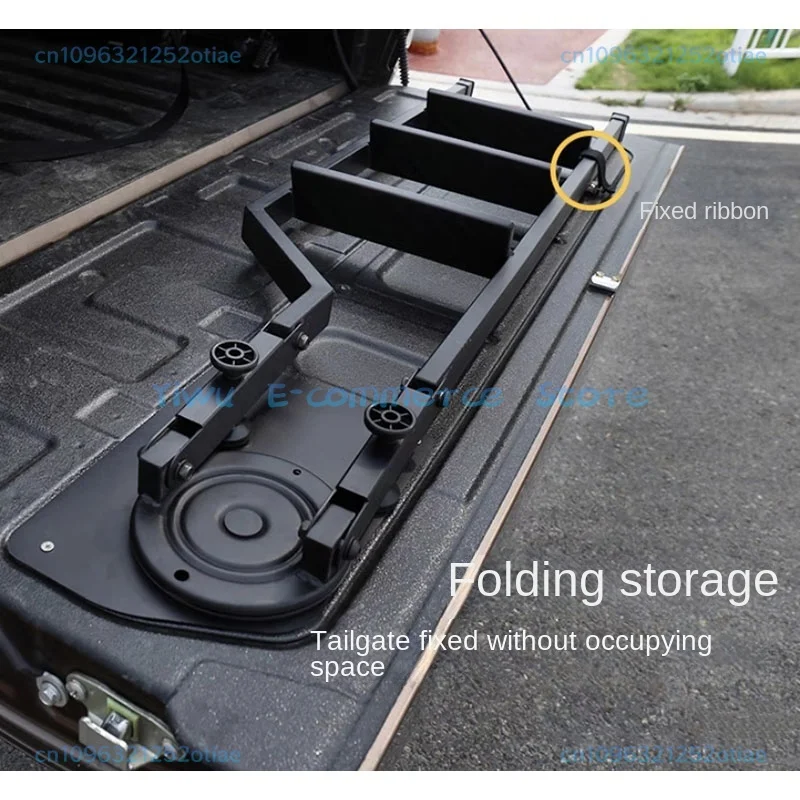 Universal tailgate rotary ladder suitable for pickup truck car rear door ladder tailgate folding ladder auxiliary 126CM