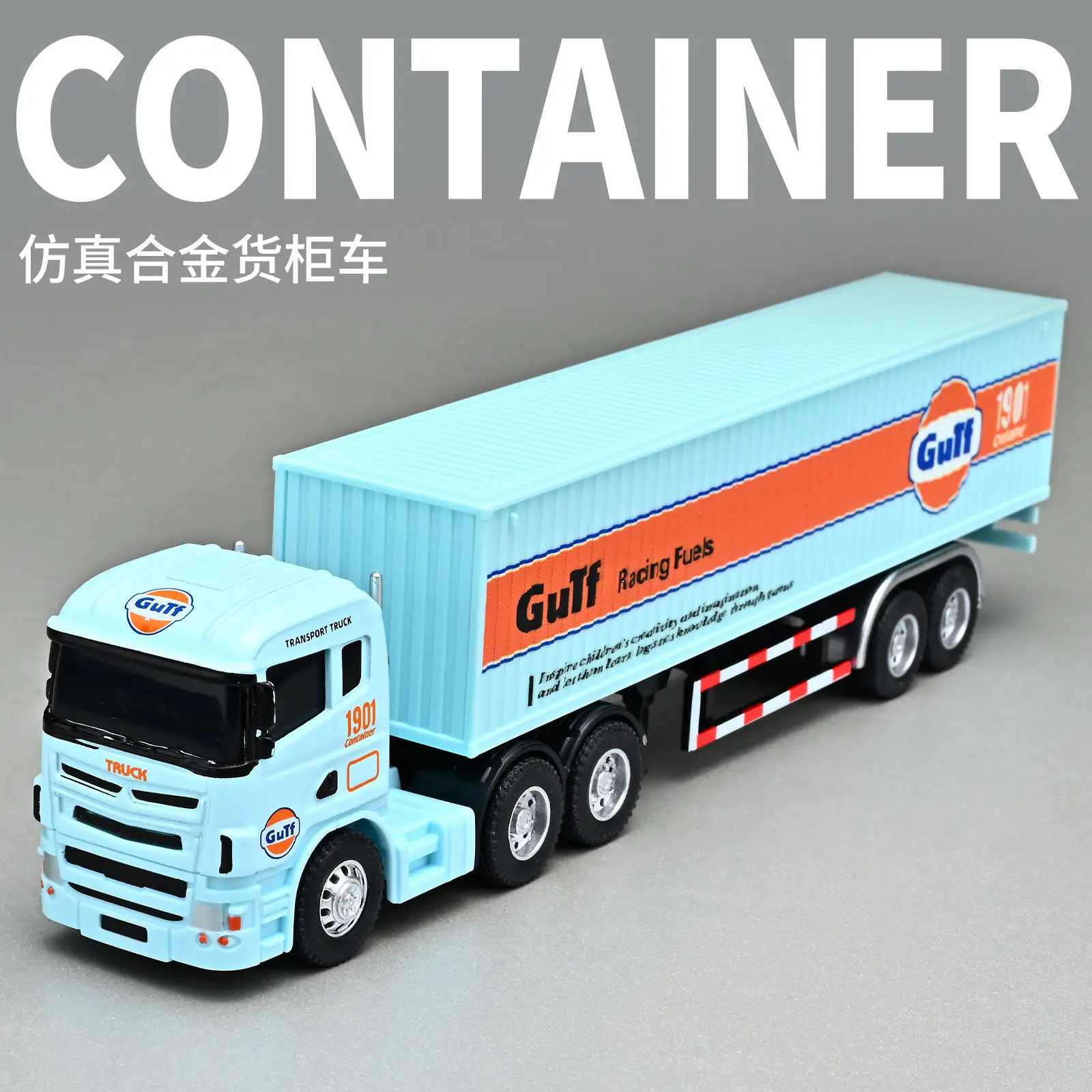 Camión de transporte de contenedores, contenedor de aleación, modelo de coche, juguete extraíble, remolque de ingeniería, adorno de regalo