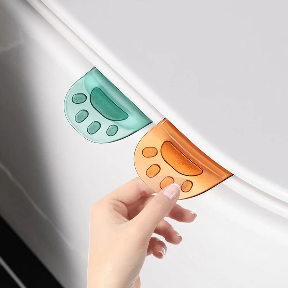 

6 шт. подъемник для сиденья унитаза, креативный дизайн, ручка крышки унитаза, аксессуары для бытового табурета, простая в использовании ручка крышки табурета