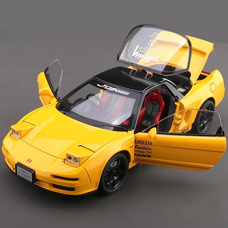 

1:22 NSX NA1 Миниатюрные модели спортивных автомобилей, литые под давлением игрушки из сплава, двери, открытый звук, свет, откатные автомобили, коллекционные украшения