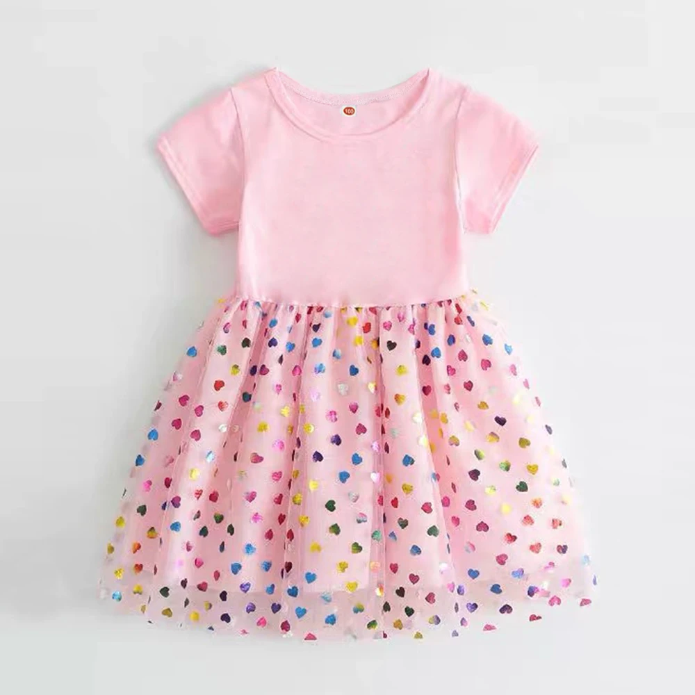 Sommer Neue Mädchenkleider Kurzärmeliges Elegantes Prinzessinnenkleid Baby-Prinzessinnenkleid Kindergeburtstag Partykleid für Kinder – Detail 5