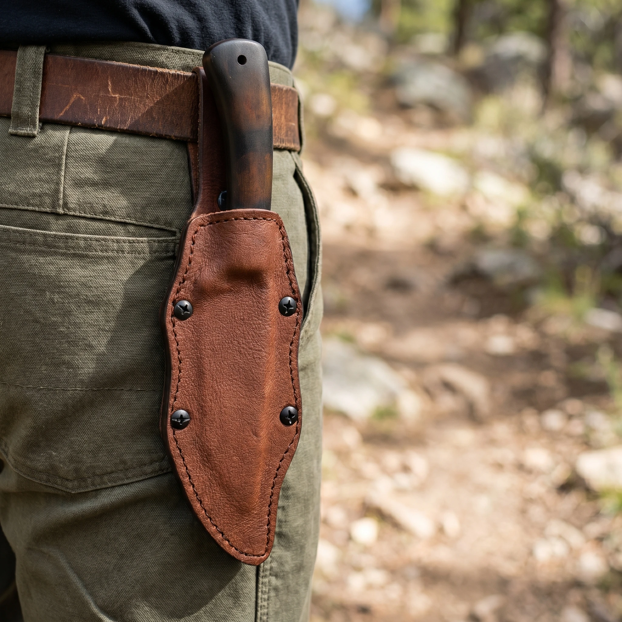 Sleek and portable straight knife with sheath for storage, featuring an anti-slip and comfortable handle, ideal for outdoor hiki