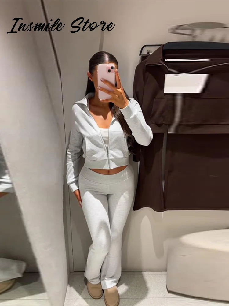 موضة الصلبة أفخم جاكيت زيبرا مجموعة بناطيل رجالي المرأة التلبيب جيب كم طويل معطف متوهج بنطلون 2025 الخريف سيدة رداء غير رسمية جديد