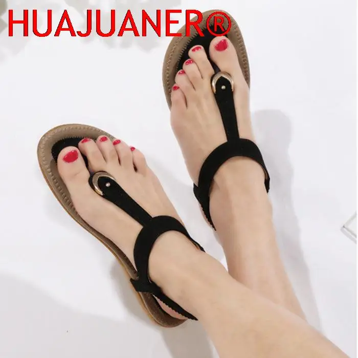 Summer Women Sandals Bohemia Casual Ethnic Shoes Flip Flops Soft Flats Woman Comfortable Plus Size Wedge Sandalias Zapatos Mujer